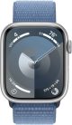 Apple Watch 9 45mm Aluminium Silver with Sport Loop Winter Blue 