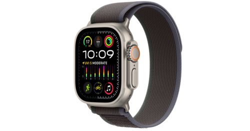 Apple Watch Ultra 2 49mm Titanium with Trail Loop Strap Blue Black M/L 