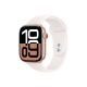Apple Watch Series 10 GPS 46 mm Rozéarany alumíniumtok, lágy rózsaszín sportszíj - M/L (MWWU3QH/A)